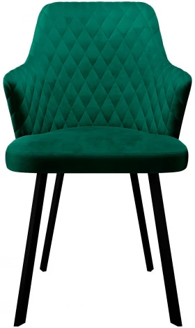 Стул 245 поворотный, К13 изумруд, ножки черные Dikline 00-00064088