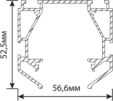 Профиль накладной Feron S26 48286 2м