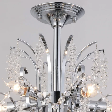 Потолочная люстра хрустальная на штанге Reluce 90324-0.3-07 CR (220V)