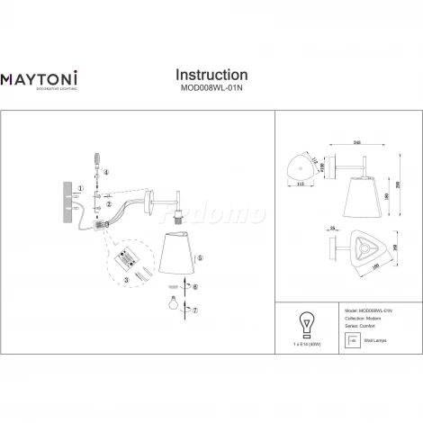 Бра Maytoni Comfort MOD008WL-01N