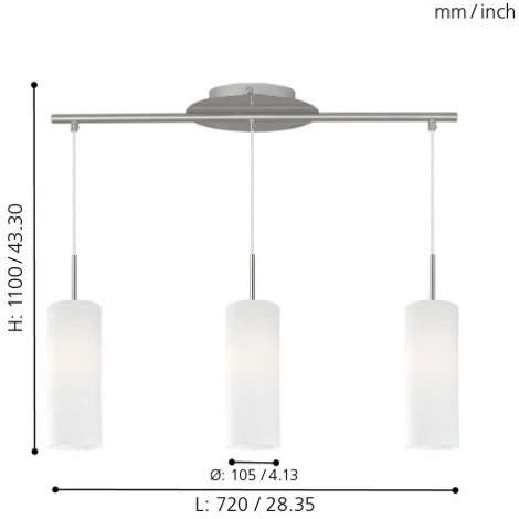 Подвесной светильник Eglo Troy 3 85978