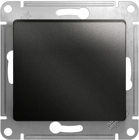 Выключатель встраиваемый одноклавишный (антрацит) Systeme Electric Glossa GSL000711