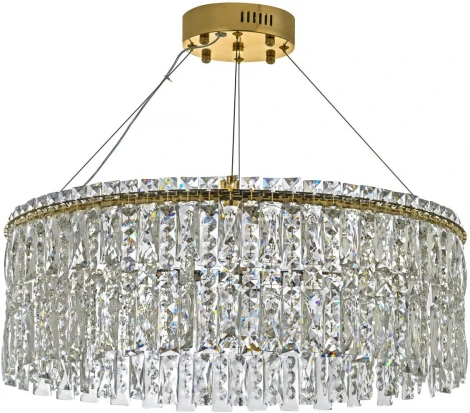 Подвесная люстра хрустальная Arti Lampadari Ovindoli Gold Ovindoli L 1.5.60.102 G (LED, 220V, на тросе)