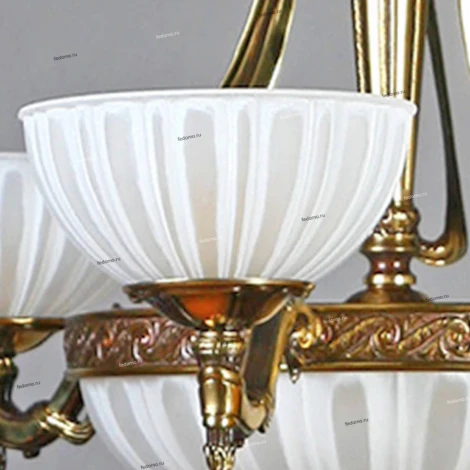 Люстра подвесная Ambiente by Brizzi Navarra, 6 ламп, бронза с белым