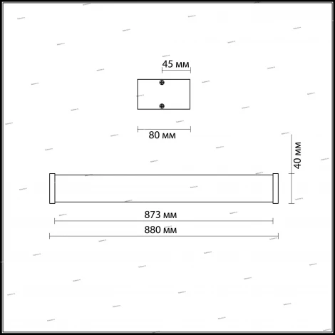 Настенный светильник линейный IP44 влагозащищенный Odeon Light Gil 2742/1W