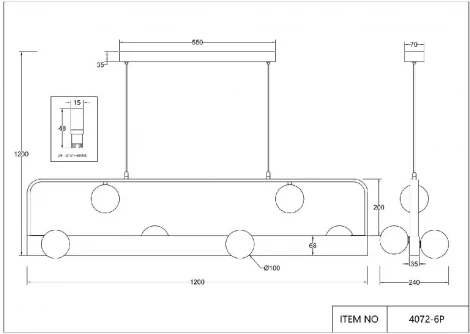 Подвесной светильник Favourite Fitirum 4072-6P (220V, на проводе, шарики)