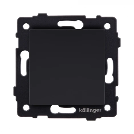 Выключатель 1-клавишный 10А/250В черный матовый Kollinger REA-S-001BM для Aspekt, Eleganz, Reflex
