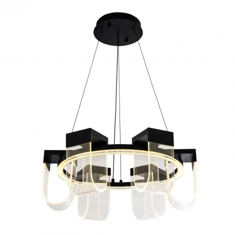 Подвесной светильник светодиодный с пультом с регулировкой цветовой температуры LED4U LED4U L7707-600 BK