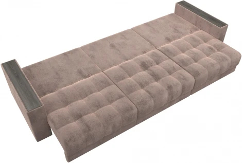 Диван прямой с декором Лига-049 НПБ Лонг Лига Диванов (Велюр) арт.128438