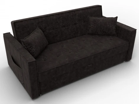 Диван прямой Лига-104 (160) (ЛДСП,Брус,Фанера,Велюр/Коричневый) Лига Диванов 134883