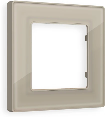 Рамка Ambrella Volt ALFA Arctic (Серо-бежевый Стекло органическое) 1-ая AF580361