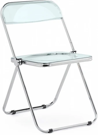 Пластиковый стул Woodville Fold складной clear gray-blue