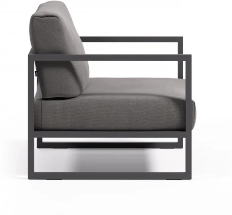 Comova Уличное кресло темно-серое с черным алюминиевым каркасом La Forma (ex Julia Grup) арт.145928