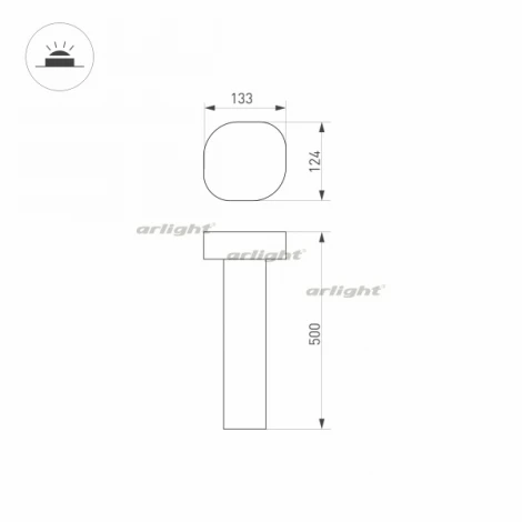 Наземный светильник Arlight LGD-SWAMP-BOLL 029968 (LED, 220V, IP65)