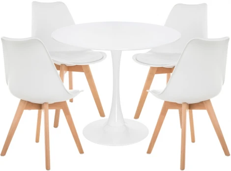 Обеденная группа Woodville Зарту white / wood 528186