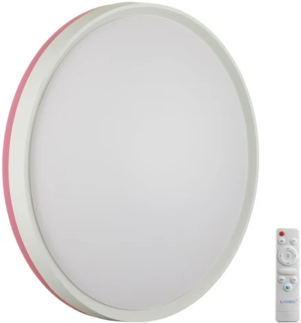 Настенно-потолочный светильник Sonex Kezo Pink 7708/EL пластик/розовый LED 70Вт 3000-6000К D500 IP43 пульт ДУ (220V, круглые)