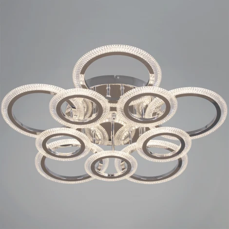 Потолочная люстра светодиодная на штанге с пультом с регулировкой цветовой температуры, яркости и ночным режимом Reluce 09837-0.3-5+5A CR