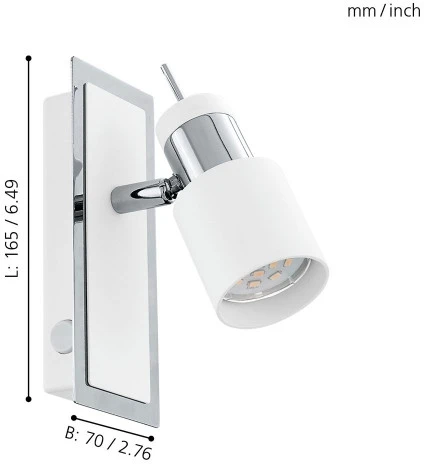 Спот Eglo Davida 92084 (220V, выключатель, круглые)