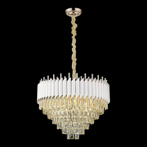 Подвесная люстра Wertmark Cartuccia WE138.15.003 (220V, хрусталь, на цепи, круглые)