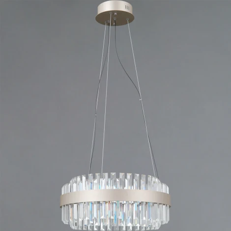 Подвесная люстра светодиодная хрустальная ILLUMICO IL4386-36WSQ-25 SL GENOA (220V, на тросе)