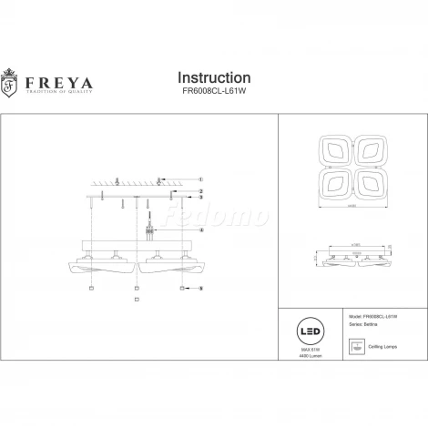 Потолочная люстра Freya Bettina FR6008CL-L61W