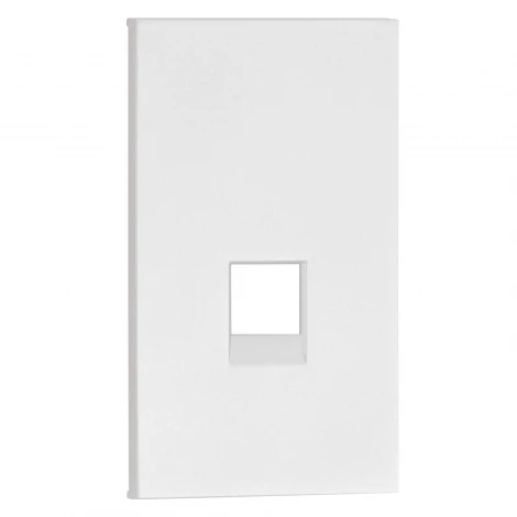 Интернет RG-45/RG11 накладка 2 модульная белый матовый Meiton AW07M2