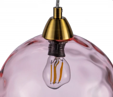 Подвесной светильник Memoria V000091 (11003/1P Pink) (220V, на проводе, шар)
