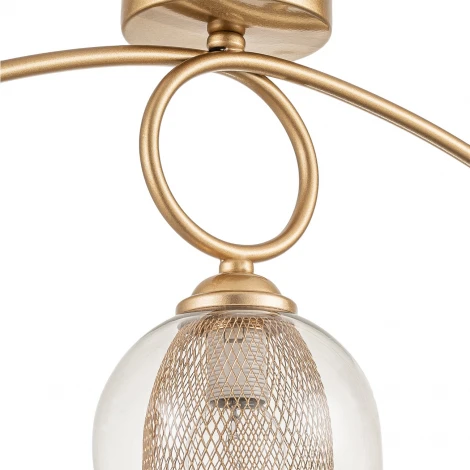 Потолочный Люстра на штанге 3х40Вт E14, металл/стекло, шампань (220V, шарики)