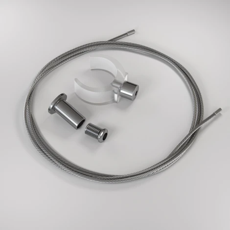 Подвес тросовый для трекового светильника Tau Exility, 1шт (магнитный) Maytoni Technical TRA101SW-2B (48V)