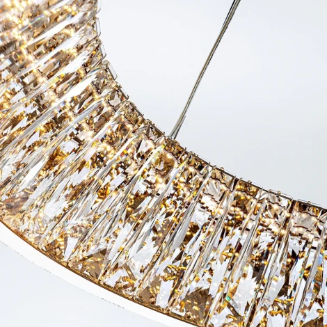 Подвесная люстра светодиодная хрустальная с регулировкой цветовой температуры Modelux MODELUX ML.335.600 GD