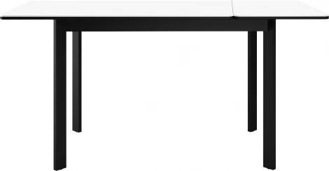 Стол DikLine LK90 Керамика Mono white (белый матовый) /подстолье черное/опоры черные арт.00-00075472
