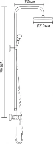 Душевая стойка Bronze de Luxe 10118/1DF