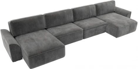 Диван п-образный Лига-048 НПБ лонг Лига Диванов (Велюр) арт.128357