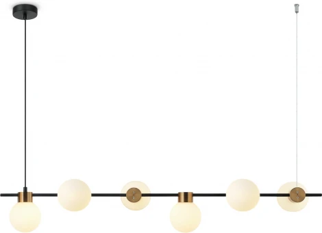 Подвесной светильник Freya Gatsby FR5232PL-06B (220V, на тросе, шарики, молекулы)