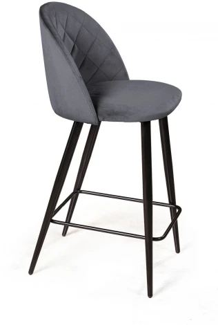 Cтул полубарный Thomas ромб, бархат серый 27 Top Concept 79986