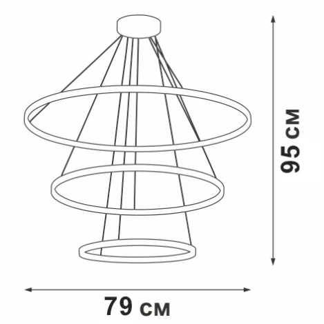 Подвесной светильник ярусный Vitaluce V04614-03/3S (LED, 220V, на тросе)