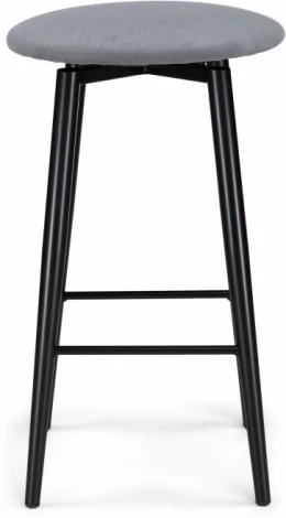 Барный стул Woodville Гангток крутящийся сильвер / черный матовый