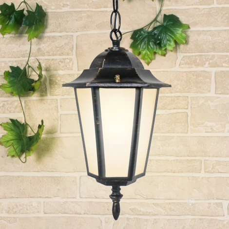 Уличный светильник подвесной Elektrostandard Claro GL 1004H черное золото