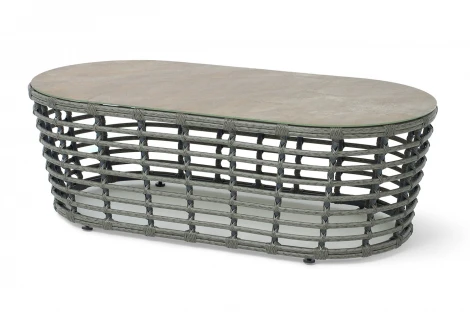 "Валенсия" журнальный столик из искусственного ротанга, цвет серый 4SIS арт.УТ-00009377