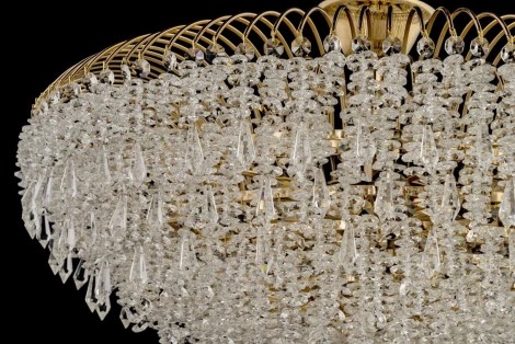 Потолочная люстра на штанге Arti Lampadari Delia E 1.3.60.105 G (220V, хрусталь, круглые)