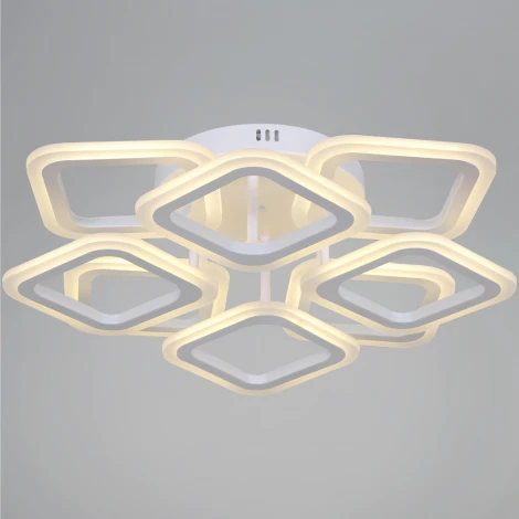 Потолочная люстра светодиодная на штанге с пультом регулировкой яркости и цветовой температуры Reluce 05104-0.3-4+4 WH