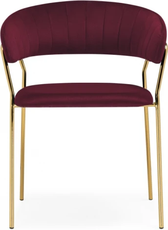Стул на металлокаркасе Woodville Kamelia 1 wine red / gold
