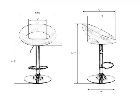 Набор 2 шт стул барный DOBRIN MIRA (коричневый)