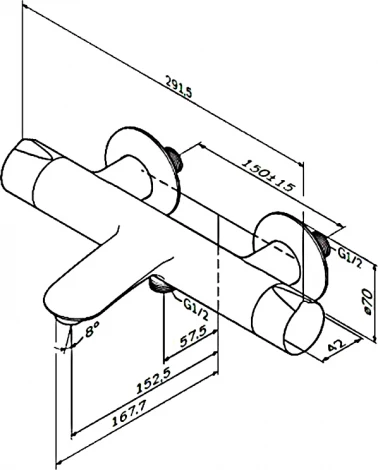 Термостат Am.Pm Like F8050000 для ванны с душем