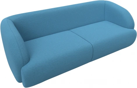 Диван прямой Лига-041 (Голубой/Рогожка) Лига Диванов арт.124788