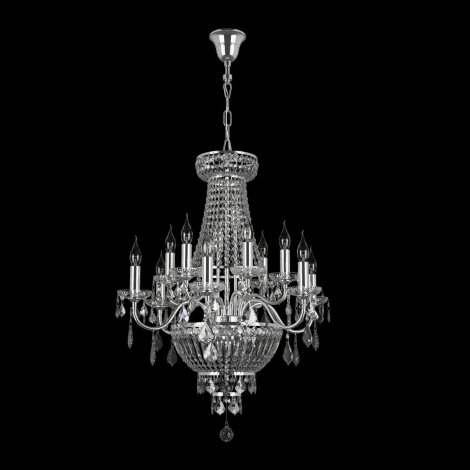 Подвесная большая люстра Osgona Classic 700164 (220V, хрусталь, подсвечник, свеча)