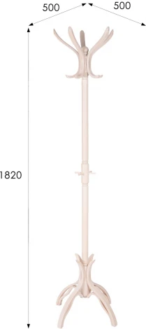 Вешалка напольная В 12Н белый ясень от фабрики Mebelik