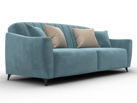 Диван-книжка Лига-095 НПБ (ДВП,ДСП,ЛДСП,Брус,Фанера,ЛДВП/Металл/Велюр/Бирюзовый) Лига Диванов 132532