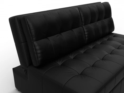 Диван прямой Лига-107 (140) (ЛДСП,Брус,Фанера,Экокожа/Черный) Лига Диванов 134925