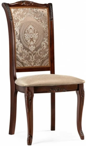 Обеденный стул Woodville Керия Максимал (Массив дерева, Ткань/Коричневый, Бежевый) арт.618714